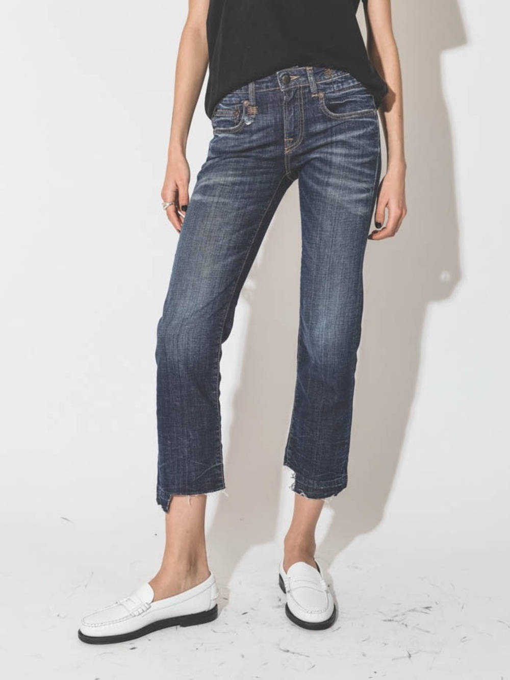 R13 Howell Indigo Boy Straight Women's Jeans